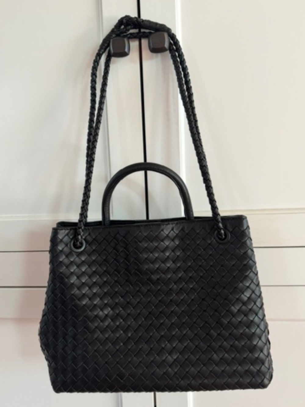 Quince Romy Handwoven Satchel - Black